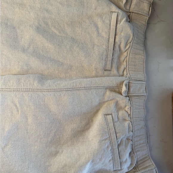 Lafayette 148 Cream Linen Skirt Midi with Front Slit / 8 - Picture 4 of 11